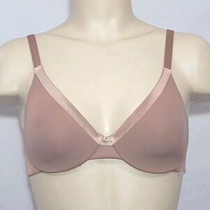 34C Warner's 1300 Satin Tuxedo Smooth Look All Day Fit Underwire Bra Toffee  Gen